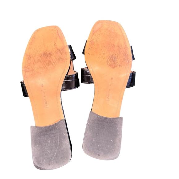 Steve Madden Hadyn Croc Embossed Slide Size 9. Pre-owned great condition. - Picture 6 of 7